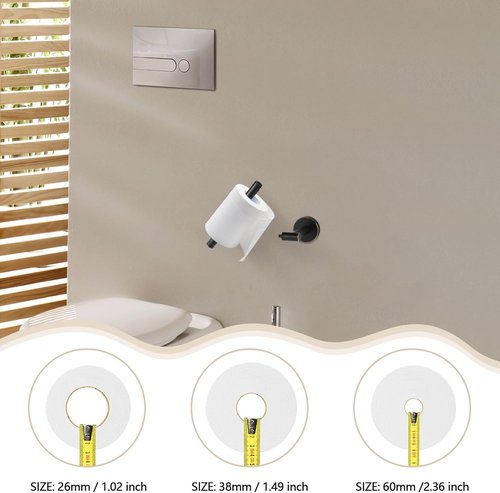 Newfun Toilet Paper Holder - Oil Rubbed Bronze | Adjustable Double Post Design, Wall Mount, SUS 304 Stainless Steel