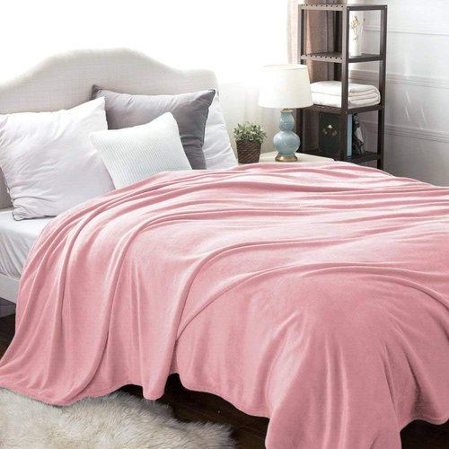 Bedsure GentleSoft Fleece Blanket - King Size Pink Plush Throw, Soft & Cozy Microfiber, 108x90 Inches