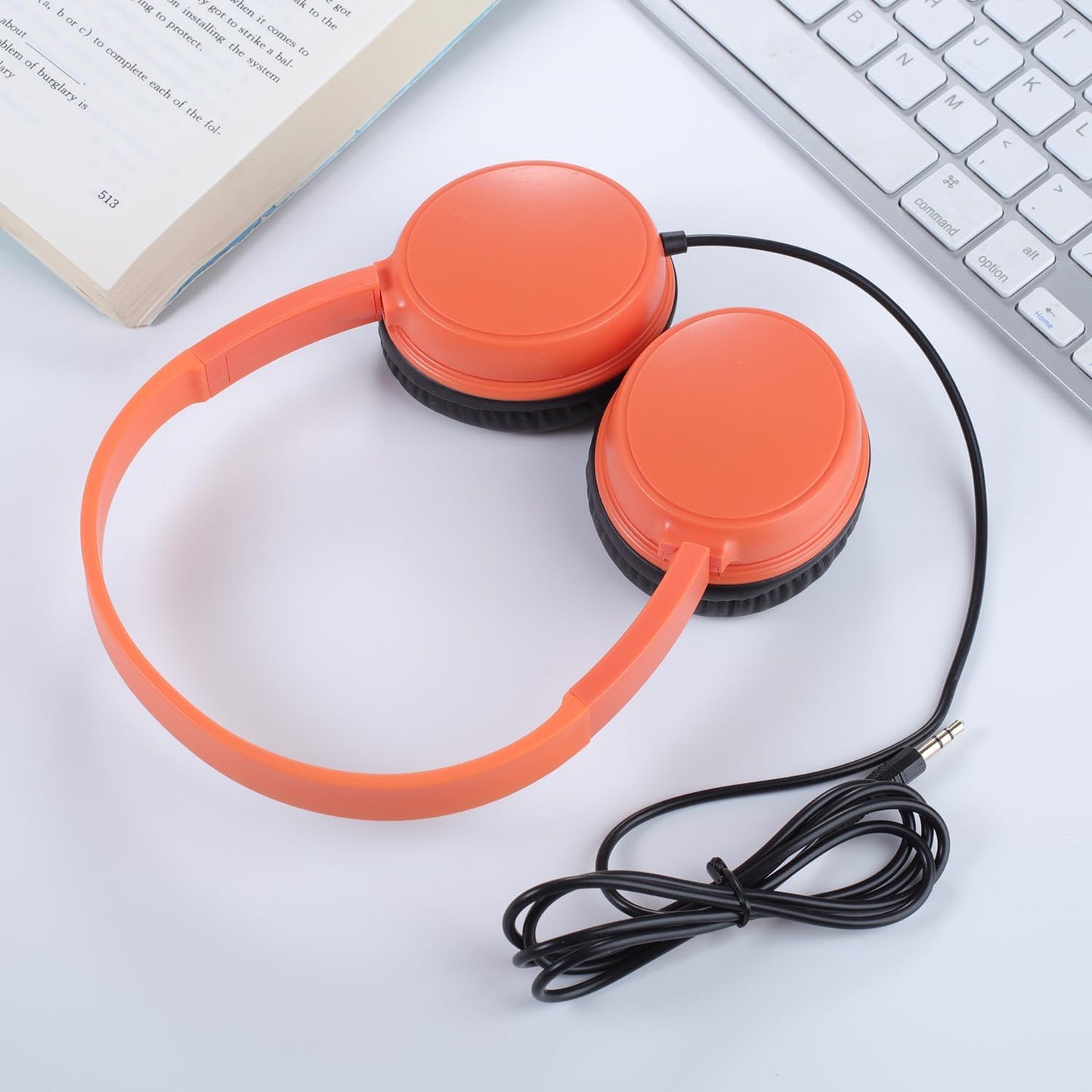 Waneni 2 Pack 3.5mm Headsets Wired Headphones Bulk for Classroom School, Pulg, Lightweight, Sturdy for Kids Students