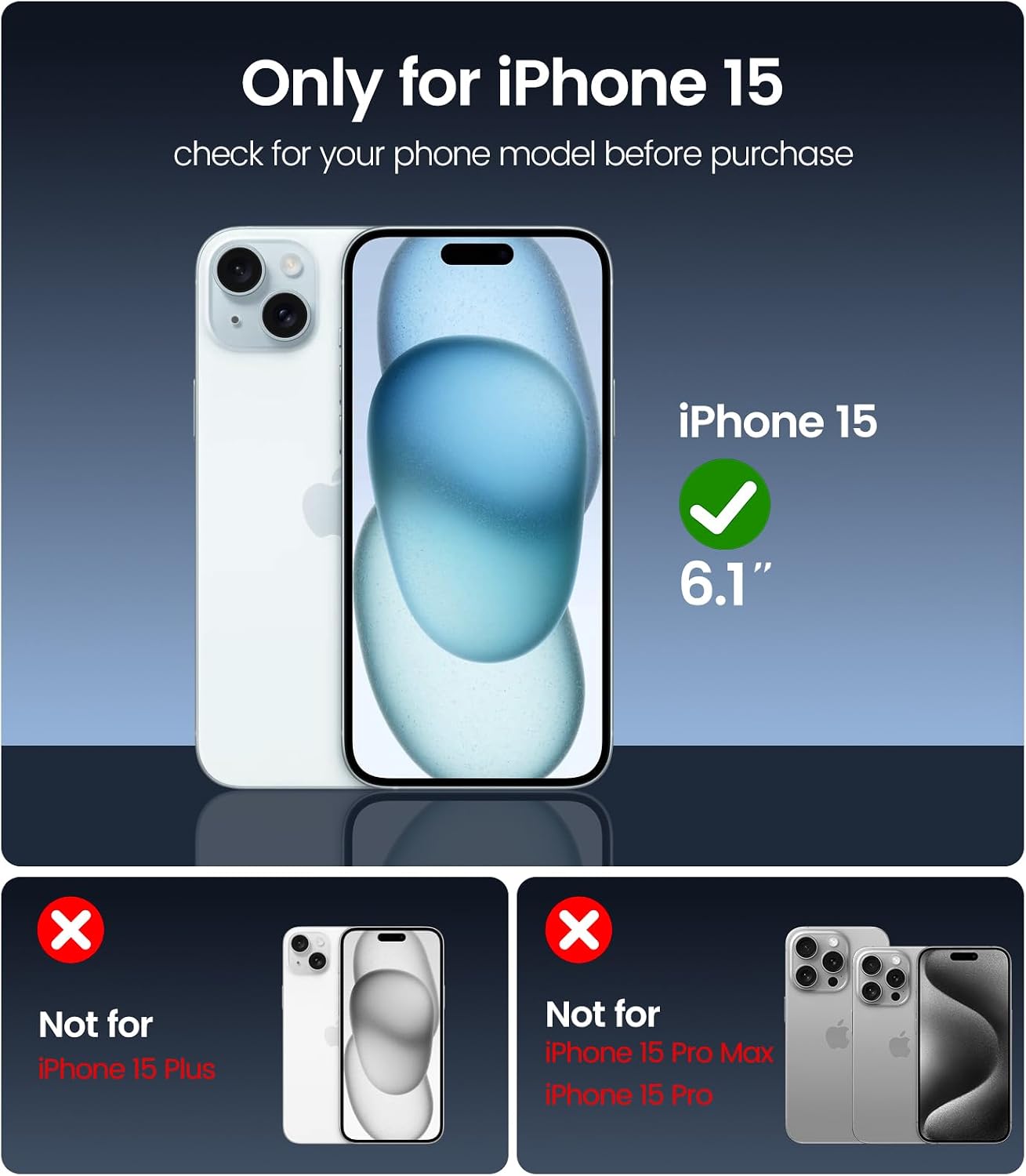 4 Pack 15 2-Pack Protector[99.99% Clear][9H Touch][Anti-fingerprint],4+2 iGluz for iPhone Screen Protector with Camera