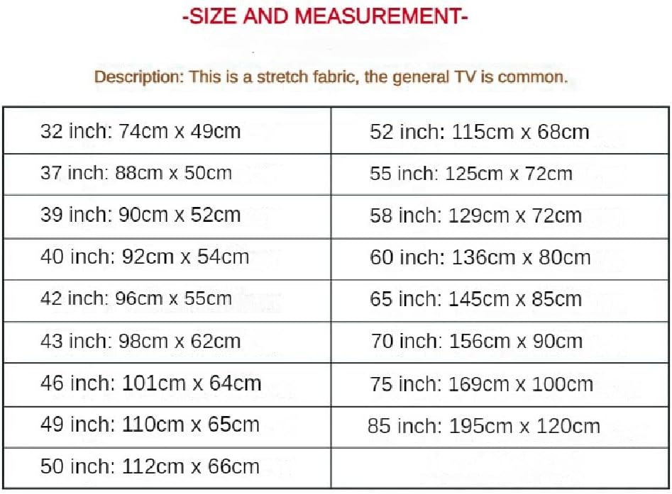 WMLTZFUS 02||75inch TV Dust Cover Desktop TV Screen Protector Indoor Dust-Proof TV Screen Cover for Stand Mounted