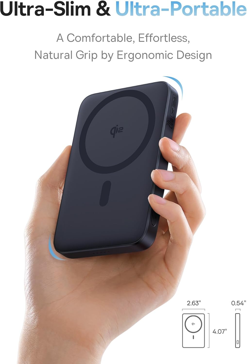 Baseus Qi2 15W 5000mAh Pack 17 16/15/14/13/12 PicoGo Magnetic Power Bank, Certified Ultra-Fast Wireless Portable