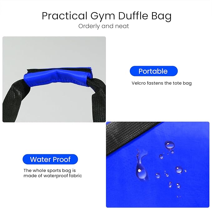 C&F BOGMOST Small Gym Bag for Travel & Duffel - 17 Inch Lightweight Carry On Bag for Men & Women, Mini Duffel Bag,Perfect for Sports, Weekend Trips, and Overnight Stays, Blue