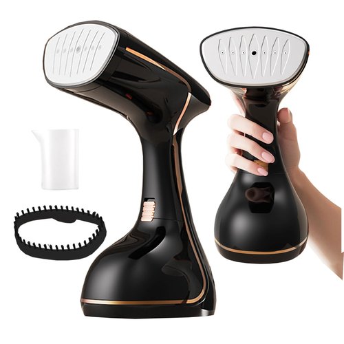 Handheld Clothing Steamer, 1430W High-Power 320ml Large Capacity Clothing Wrinkle Remover, 20s Fast Preheating Multifunctional Iron with A Maximum Steam Flow Rate of 0.74oz/min (Black)