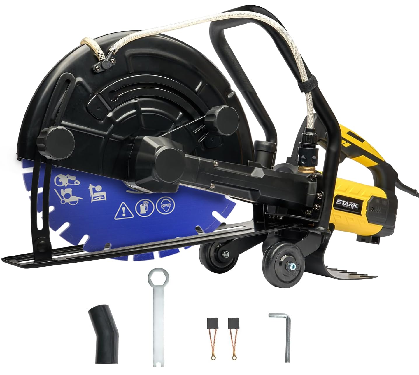 Stark USA 3200W Electric 16" Cutter Circular Saw Wet/Dry Concrete Saw Cutter Saw 20AMP Water Line Attachment Included 16" Blade