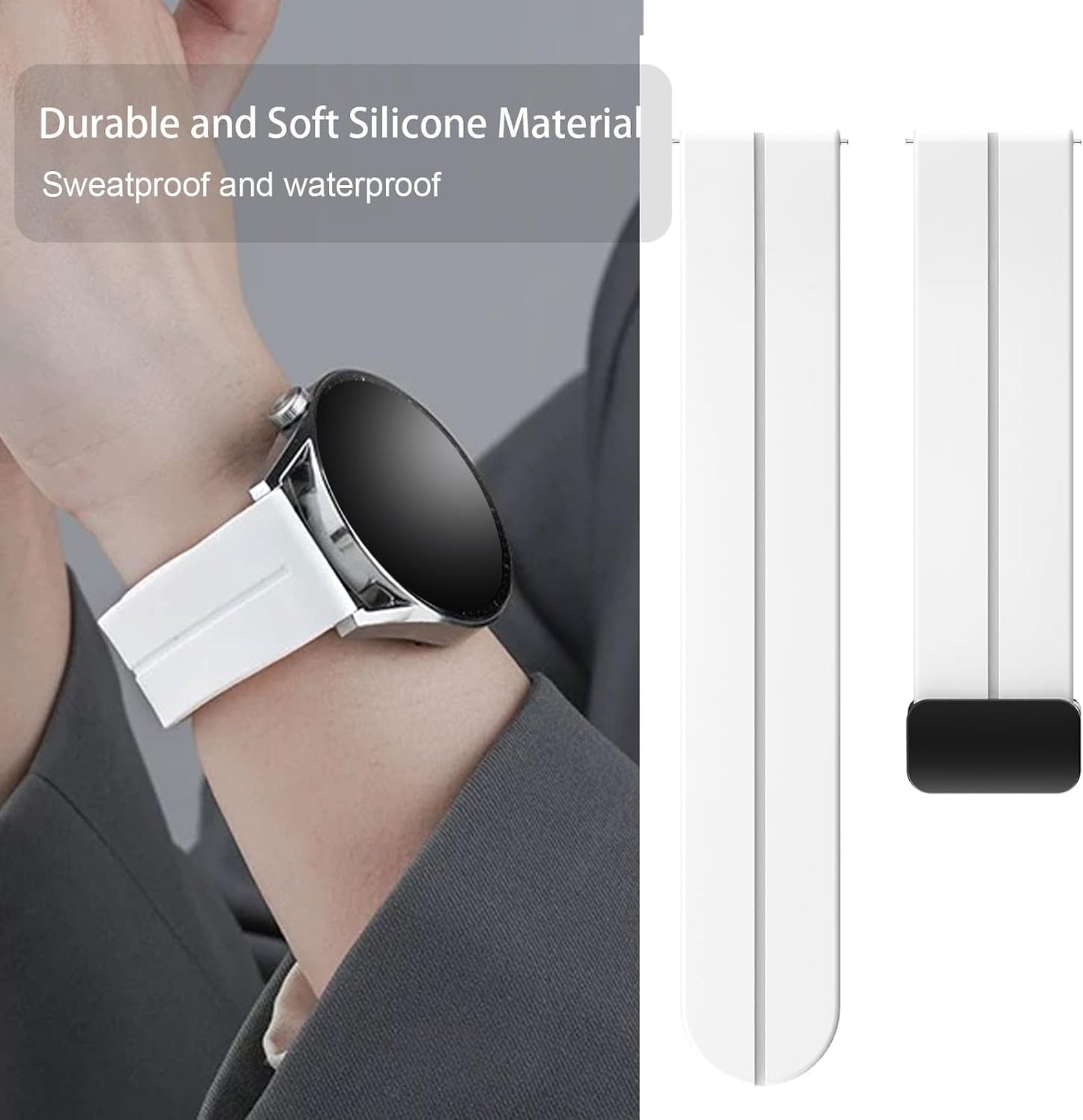 Lamshaw Compatible with Plaud NotePin Bands, Soft Silicone Sport Wristband Replacement Straps Compatible for Plaud