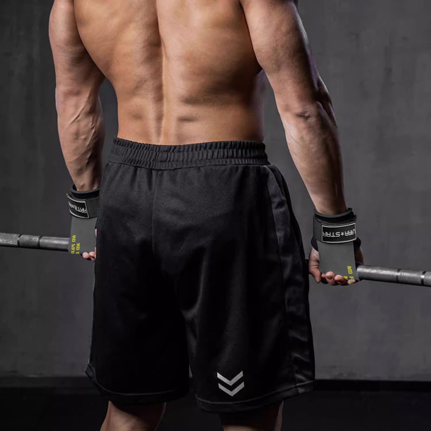 LARA STAR Weight Lifting Wrist Hooks Straps for Maximum Grip Support - Deadlift Gloves Grip Pads Alternative in Fitness Gym Power Training Pull Up Deadlifting & Shrugs
