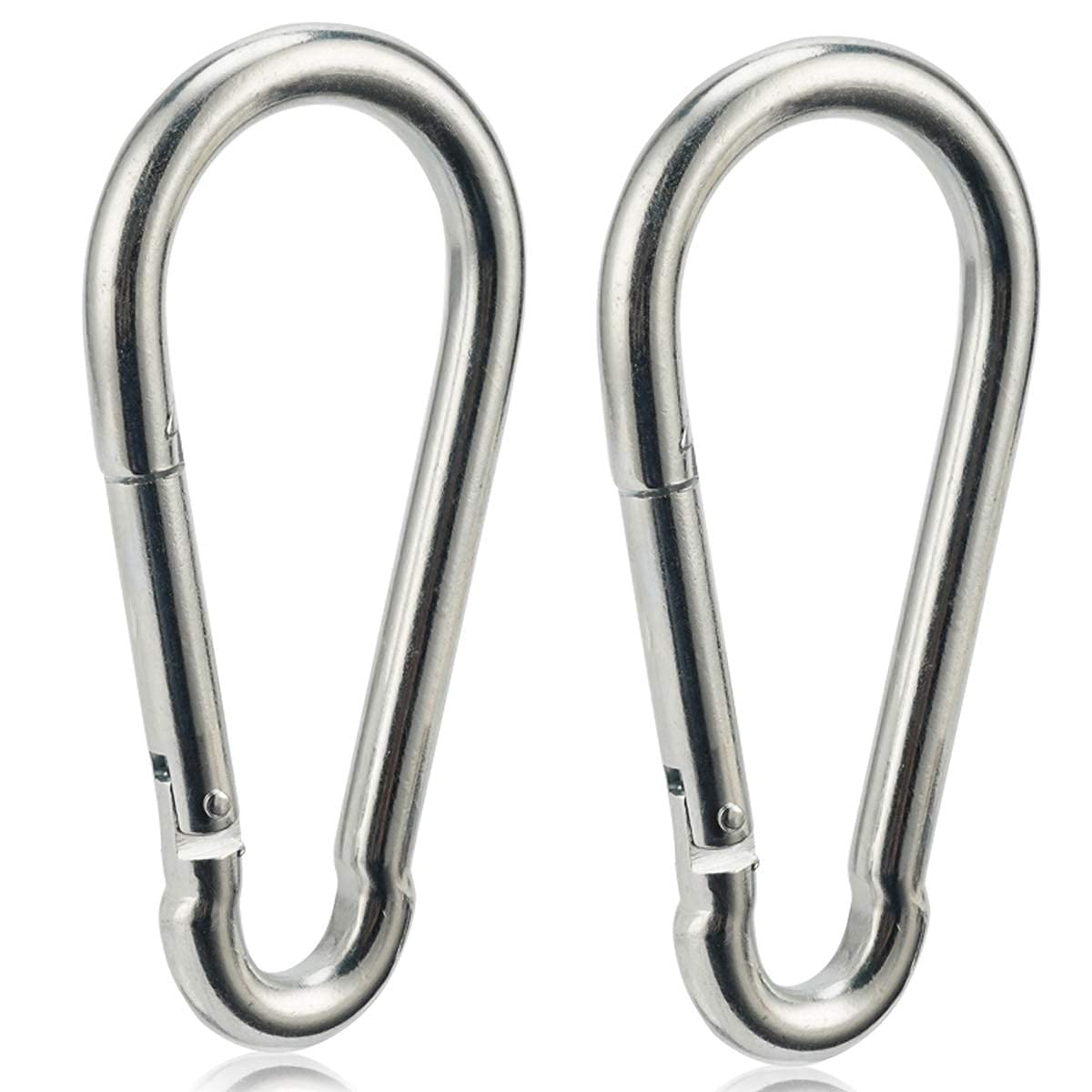 OWAYOTO Carabiner Clip 4 Inch Spring Snap Hook Heavy Duty 2pcs 10x100mm for Hammock Punching Bags Swing Chairs Gym Equipment Camping Hiking