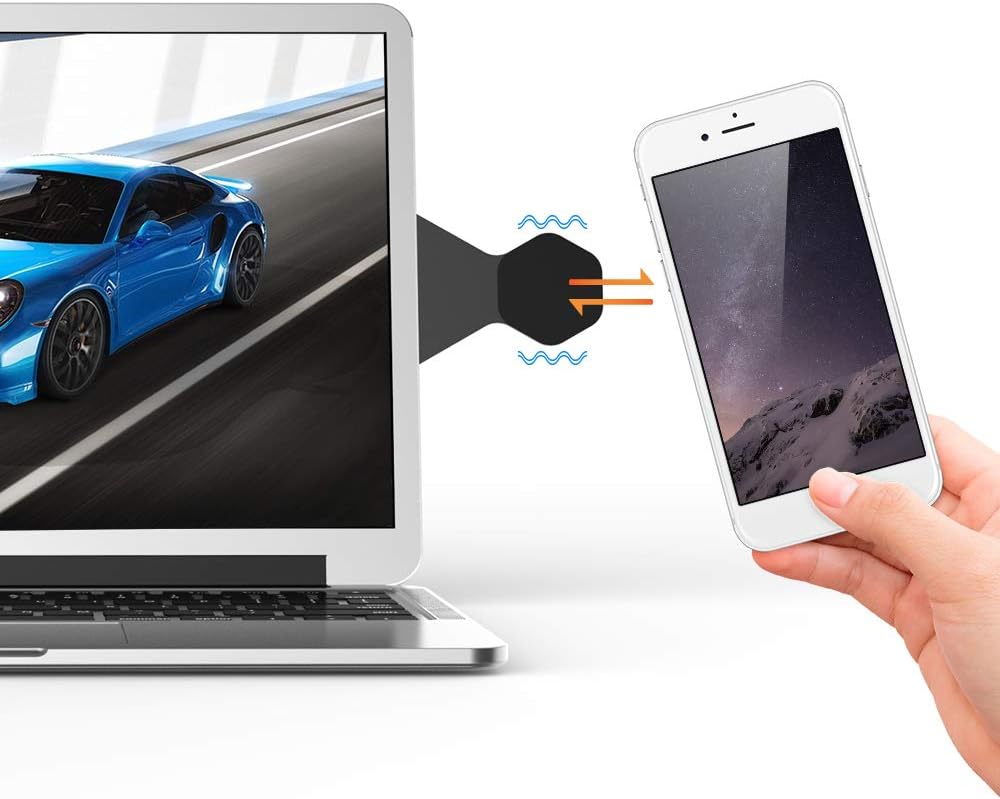 xcivi Magnetic Laptop Side Mount Bracket - Dual Screen Holder for Tablets & Smartphones (Black)
