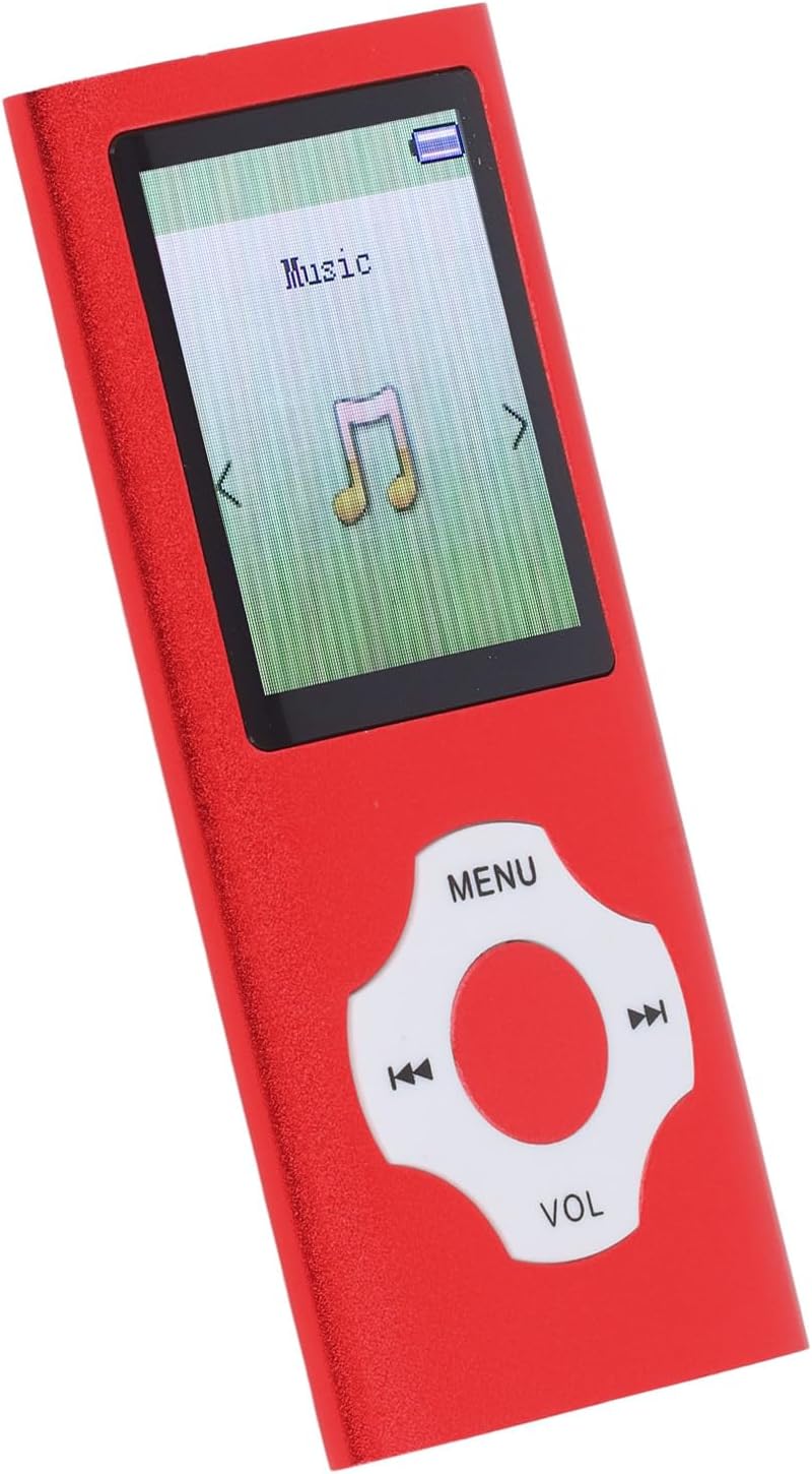 Jectse MP3 MP3 MP4 64GB Bluetooth Player, Ultra Slim Player Portable Music Player with Small Memory Card, Noise