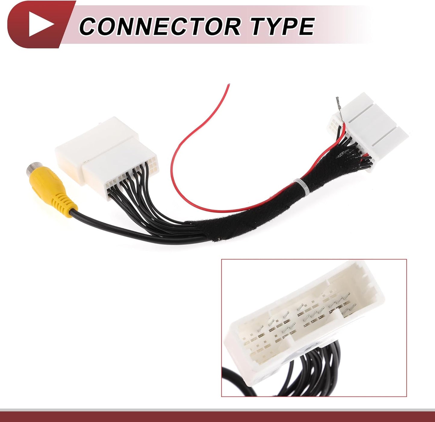 1 RAV4 2024 Pcs Reverse Camera Rear View Camera Adapter Wire Harness Cable for Toyota Front Reverse Backup Camera