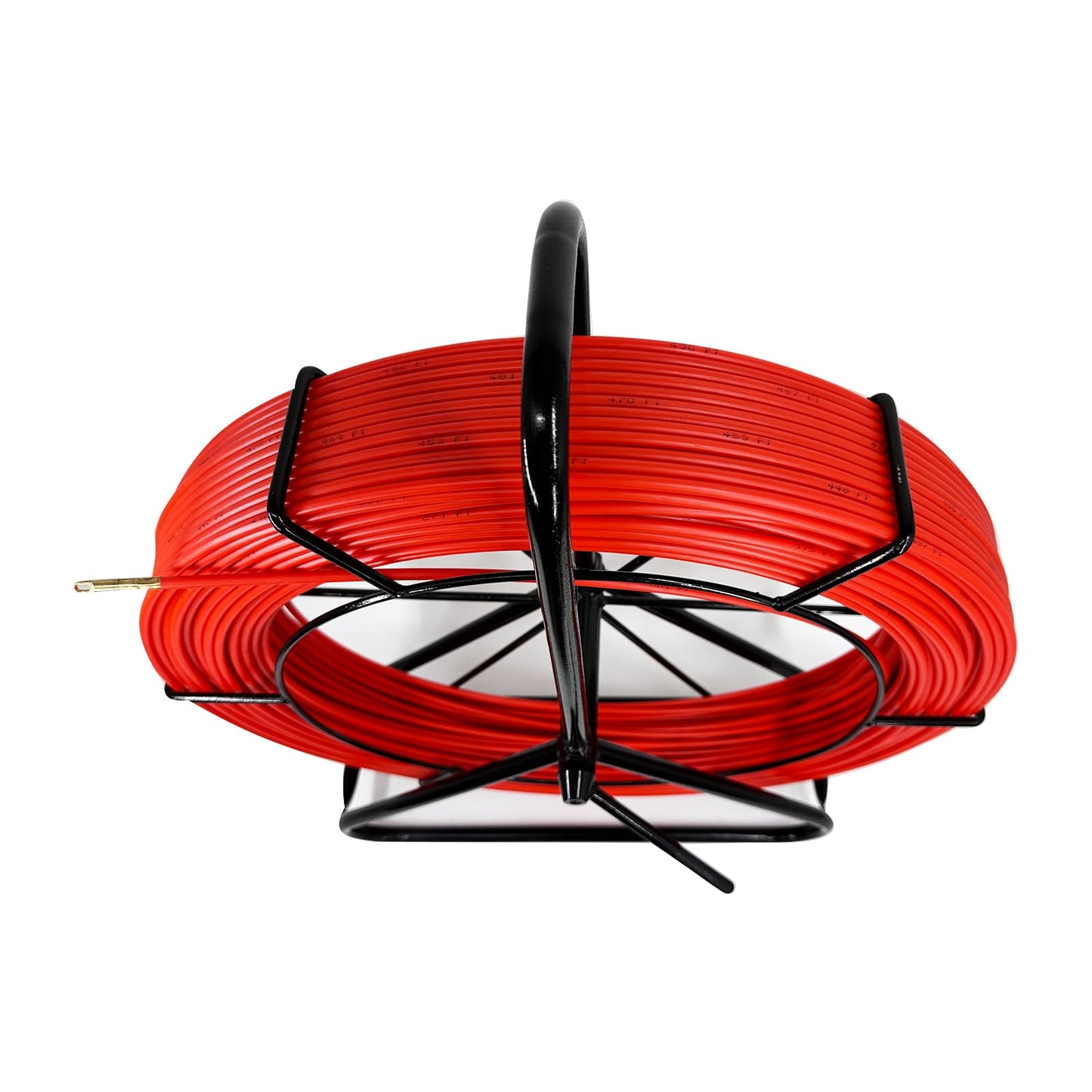 VGongTech 6MM 500FT Fish Tape Fiberglass Reel Stand Duct Rodder Cable Puller Rod Continuous Cable Running Rod