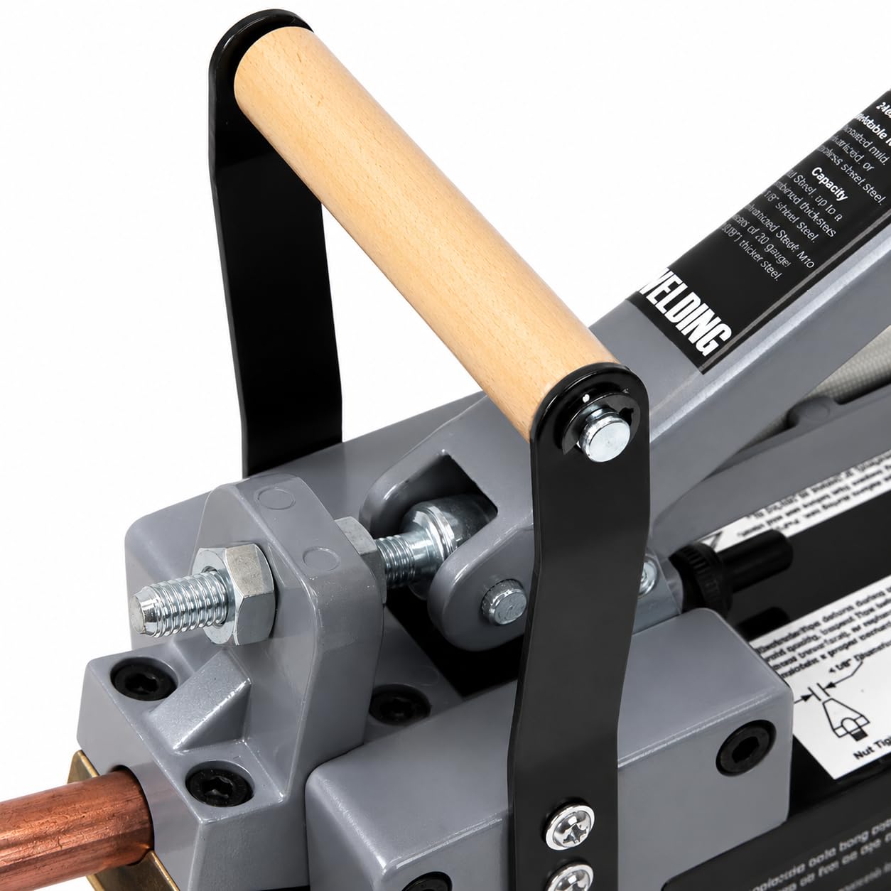Stark USA Portable Spot Welder 1/8" Electric Single Phase Handheld Welding Tip Gun Handle Weld Spot 110V 6" Throat Depth Metal Sheet Spot Welding Machine
