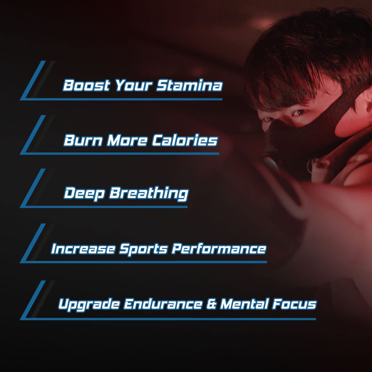 Bigbreathe Brest Mask - Breathing Mask for Exercises, Cardio Workouts, Running, Increase Sports Performance, Workout Tolerance, 9 Resistance Levels, Detachable(S)