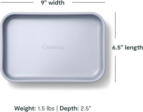 Caraway Nonstick Baking Pan - 9” x 6.5” Deep Ceramic Casserole Dish - Non-Toxic, Aluminized Steel - Navy