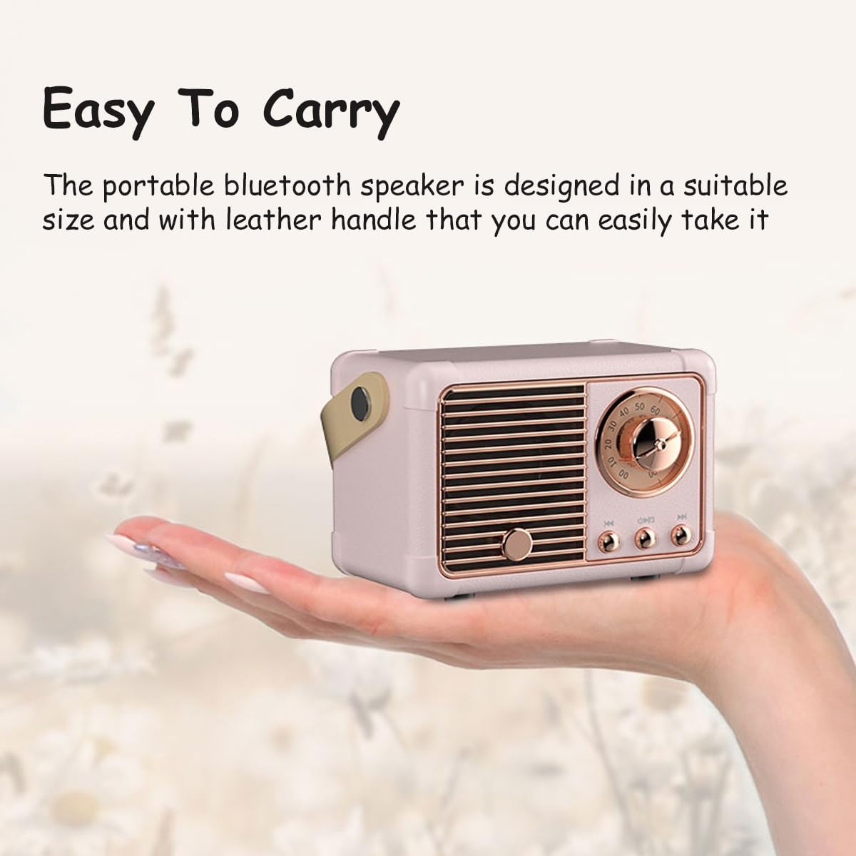 Baolira Retro Bluetooth Speaker, Portable Wireless Speaker with Crystal Clear Stereo Sound Rich Bass, Best Birthday
