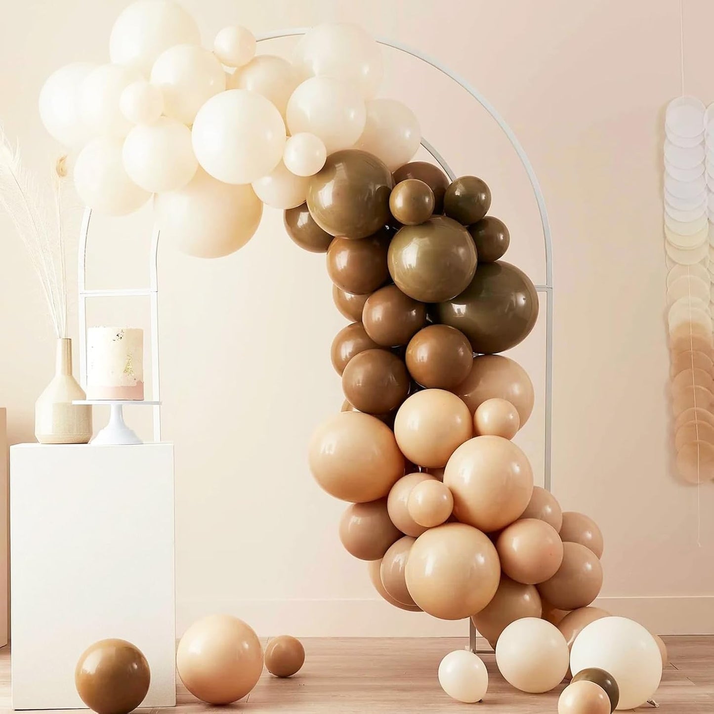 Voircoloria Brown Balloons - 12-Inch Latex Balloons for Graduation, Weddings & Parties | 66-Pack