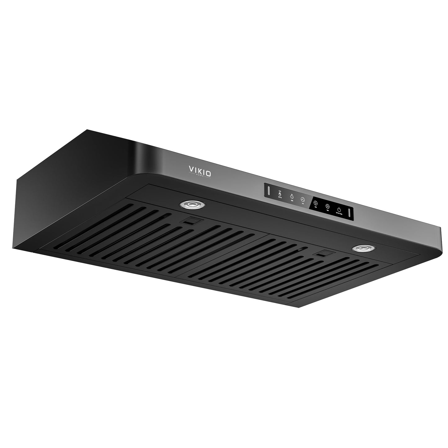 VIKIO HOME Under Cabinet Range Hood 30 Inch, 980CFM Fast Venting Ducted, Kitchen Hood With 3 Speed Gesture Sensing & Touch Control, Stainless Steel Stove Vent Hood With LED Light, Black