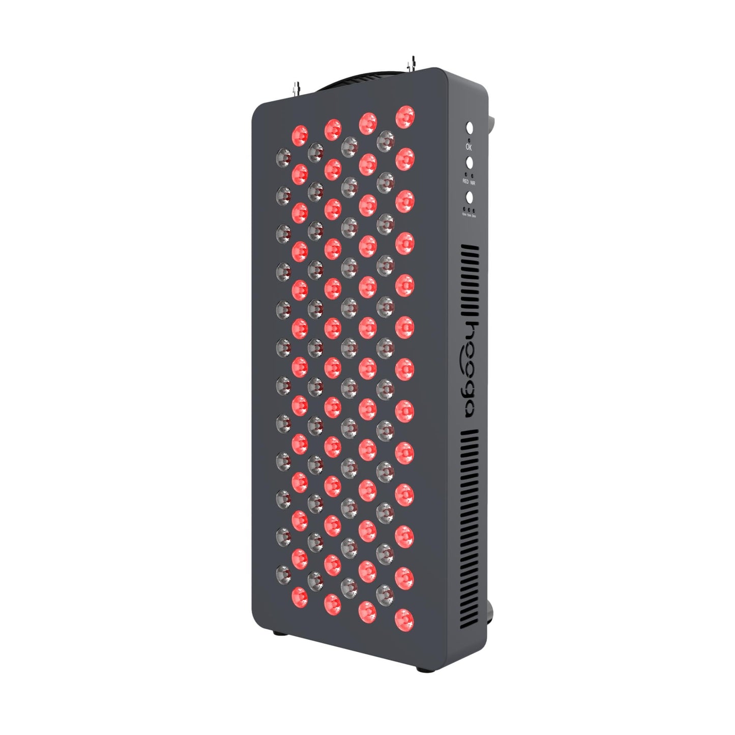 Hooga HG500 Red Light Panel with Near Infrared LED Light, 100 LEDs 660nm 850nm Dual Wavelength, Built-in Timer, Hanging Kit Included.