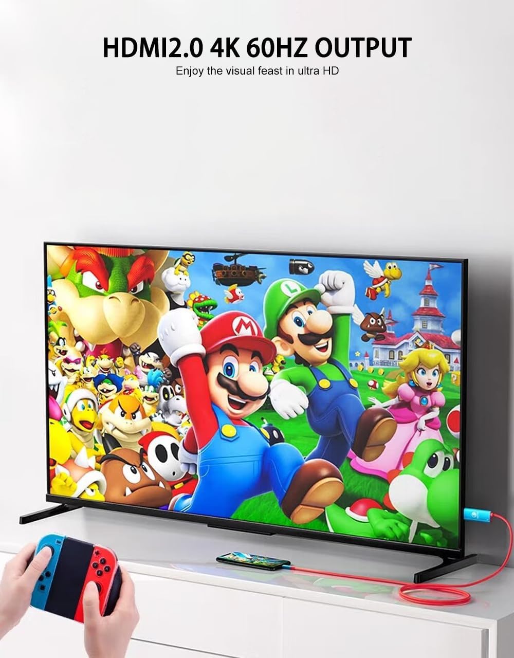 BKELHS 2 1 4K 60Hz 100W 17 6.6TF USB C to HDMI Cable in Steam Deck Adapter HDMI Charging Port, Monitor TV Connector