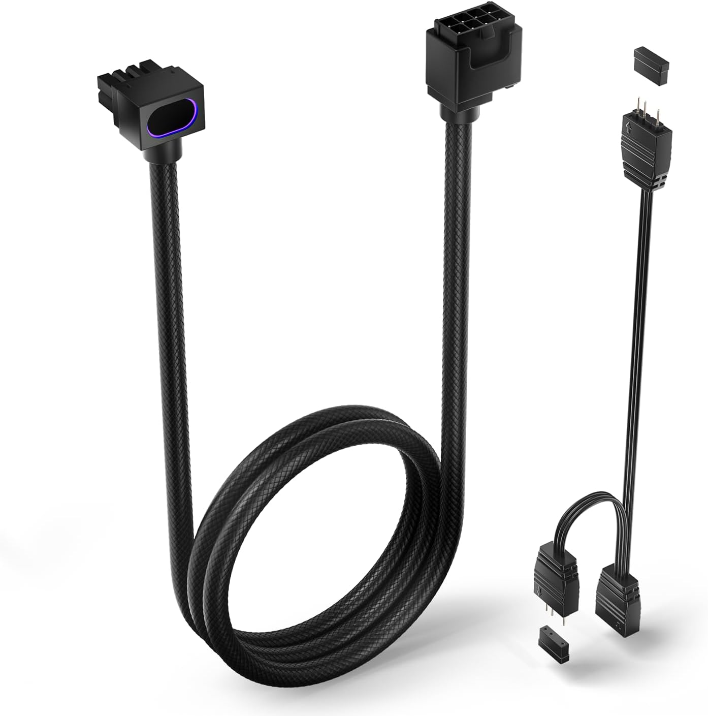 AsiaHorse Hydrus-8PIN 2000W Set), CPU PSU Extension Cable ARGB Light, Copper Wire Motherboard Power Extension Cable