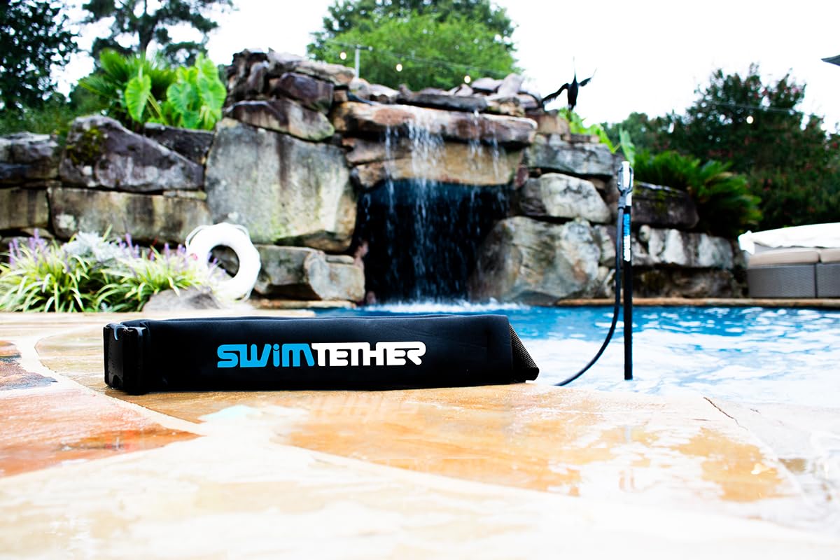 Swim Tether ST1 Compact Swim Spa & Therapy Pool Trainer – Stationary Swimming Belt System for Controlled Spaces – Minimal‑Flex, Centered Swim Feel