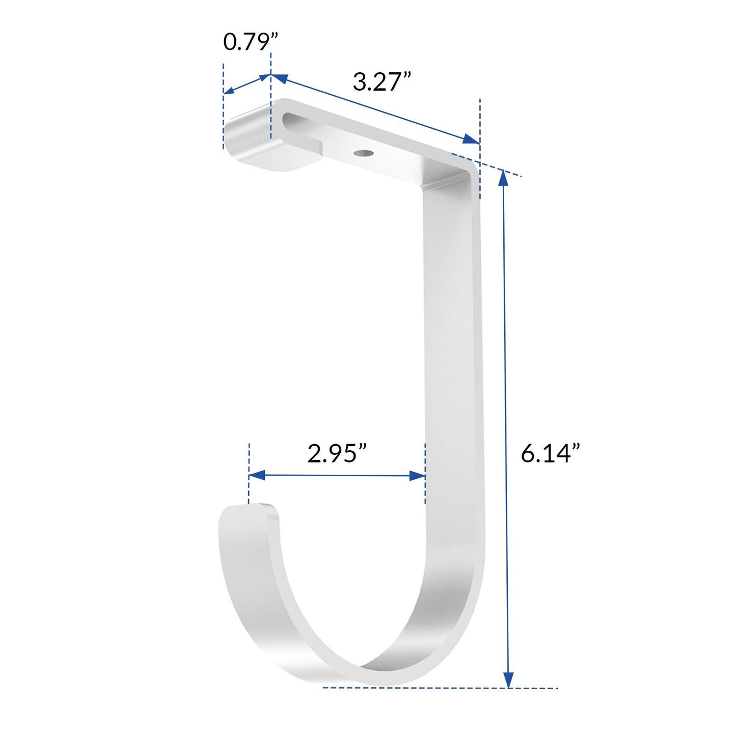 FLEXIMOUNTS 4 Pack Add On Storage Flat Hook Accessory for Garage Ceiling Rack and Wall Shelving, Max Weight Capacity up to 50lbs, White