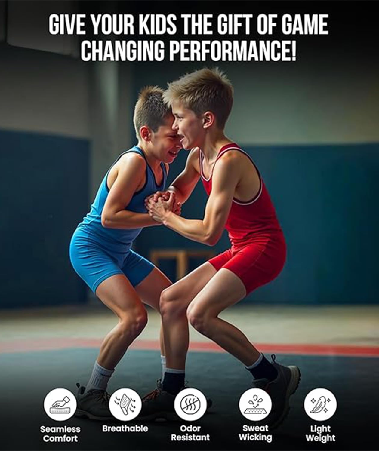 DEHAHA Youth Custom Wrestling Singlet Gear Sublimated Bodywear Vest Tank Top for Training