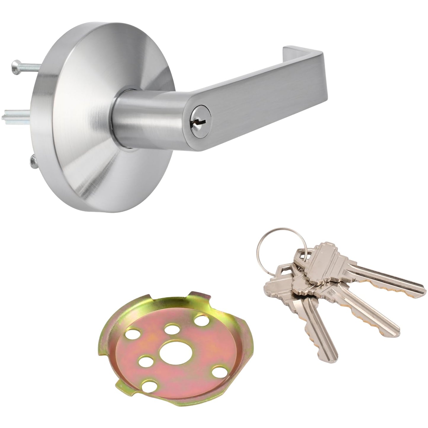 Commercial Panic Exit Device with Push Bar and Exterior Lever Handle, UL10C & ANSI Grade 1 Certified, ADA Compliant Emergency Exit Door Hardware for Safety & Durability (211P-With Lever Handle)