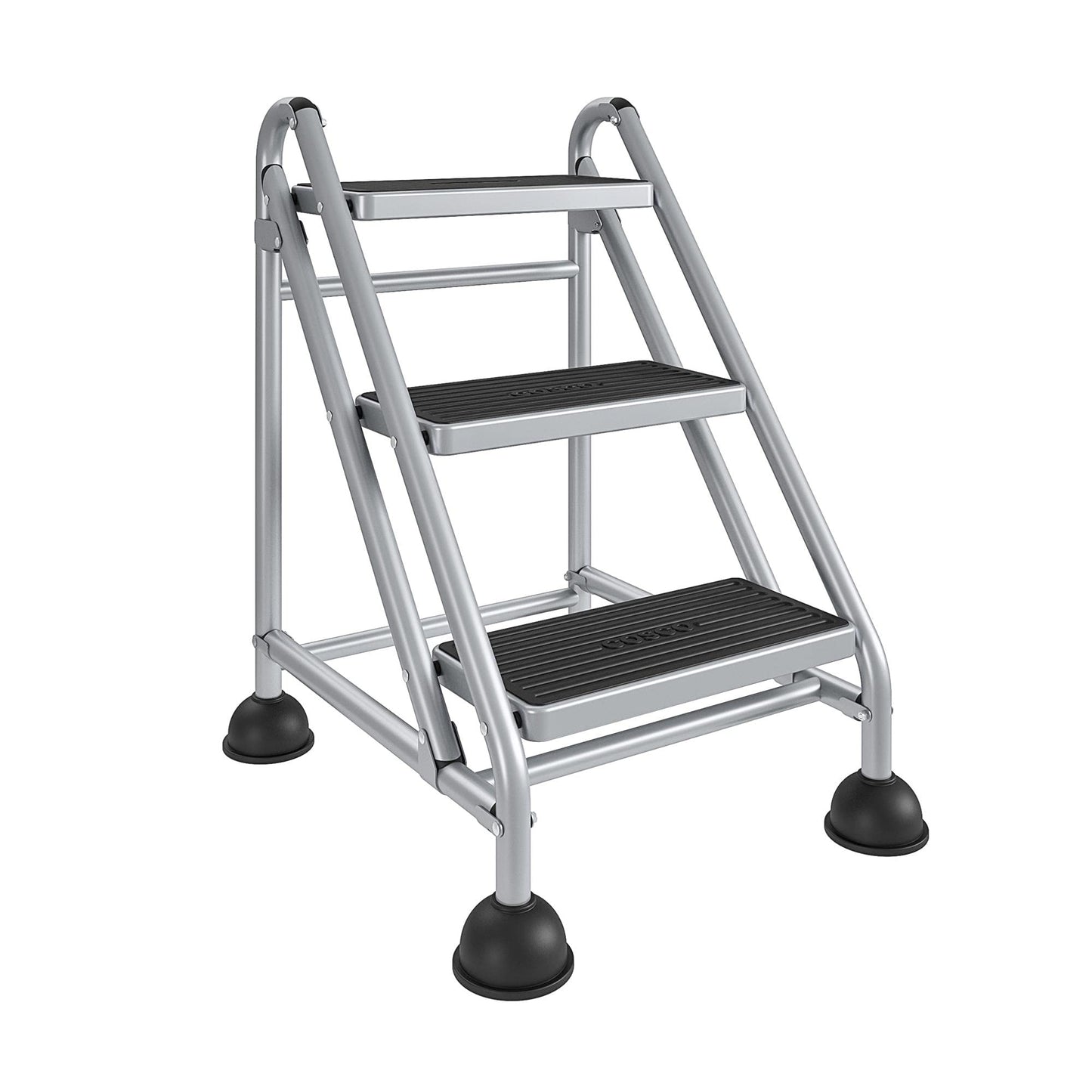 Cosco 3-Step Rolling Step Ladder, Grey