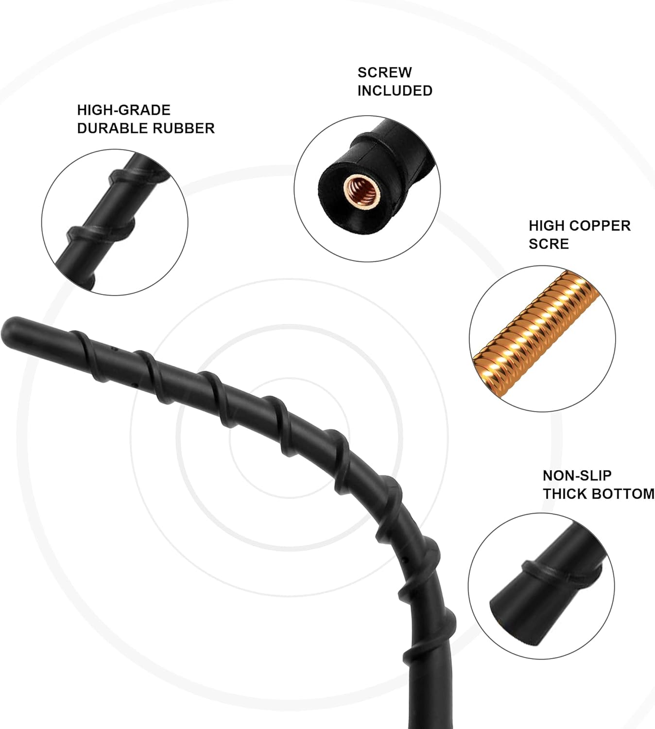 KSaAuto Rav4 1996-2019, 7 Inch Antenna for Toyota Prius Corolla Celica Matrix Yaris Hatchback Short Toyota Prius