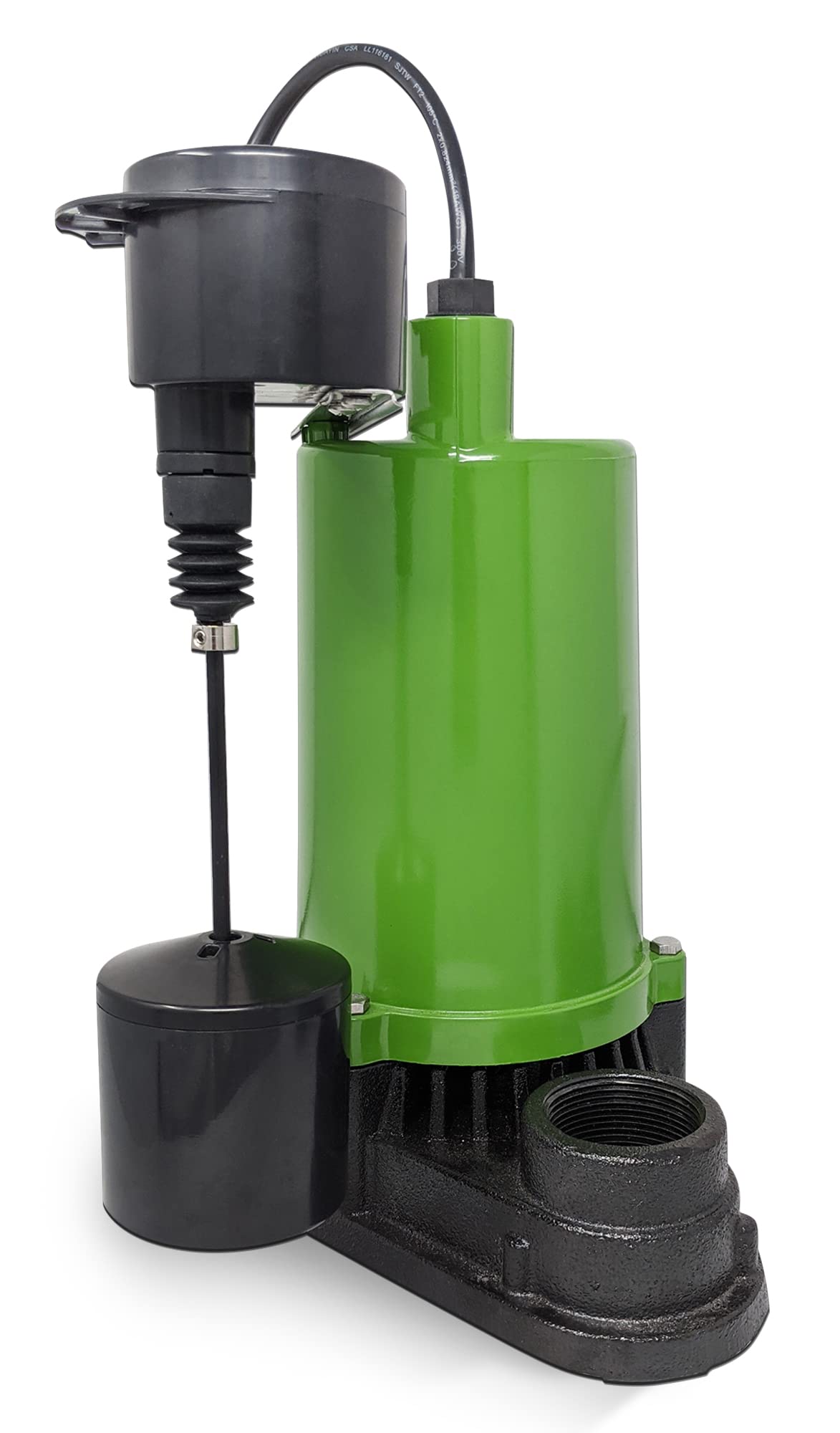 PumpSpy Sump Pump 1/2 HP - Submersible Pump, Water Removal for Basement, Crawl Space Sump Pump Kit, Iron Cast, Strong Suction at 4320 GPH, 10 Lift, 7 Amp Motor with Corrosion & Rust Resistant Housing