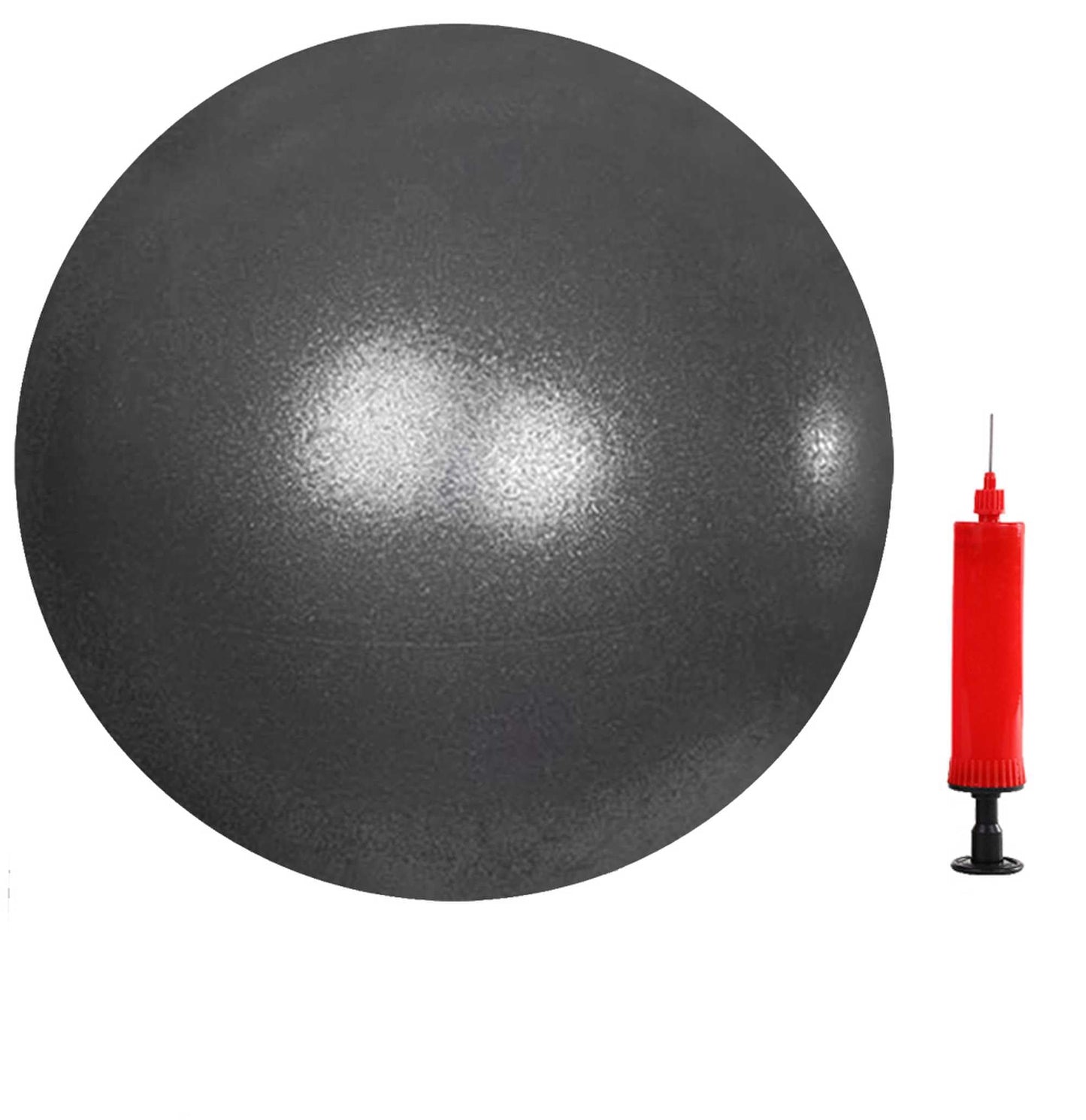 HCFGUS 9 Inch Mini Exercise Pilates Yoga Ball, Stability Ball for Yoga, Barre, Training and Physical Therapy- Improves Balance with Inflate Pump(Black)