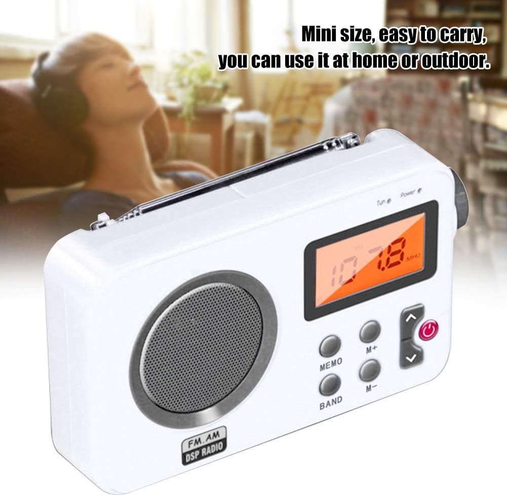 UXELY Shower Speaker - AM/FM Radio With LCD Display, Portable Stereo With Earphone Port for Home, Beach, Hot Tub