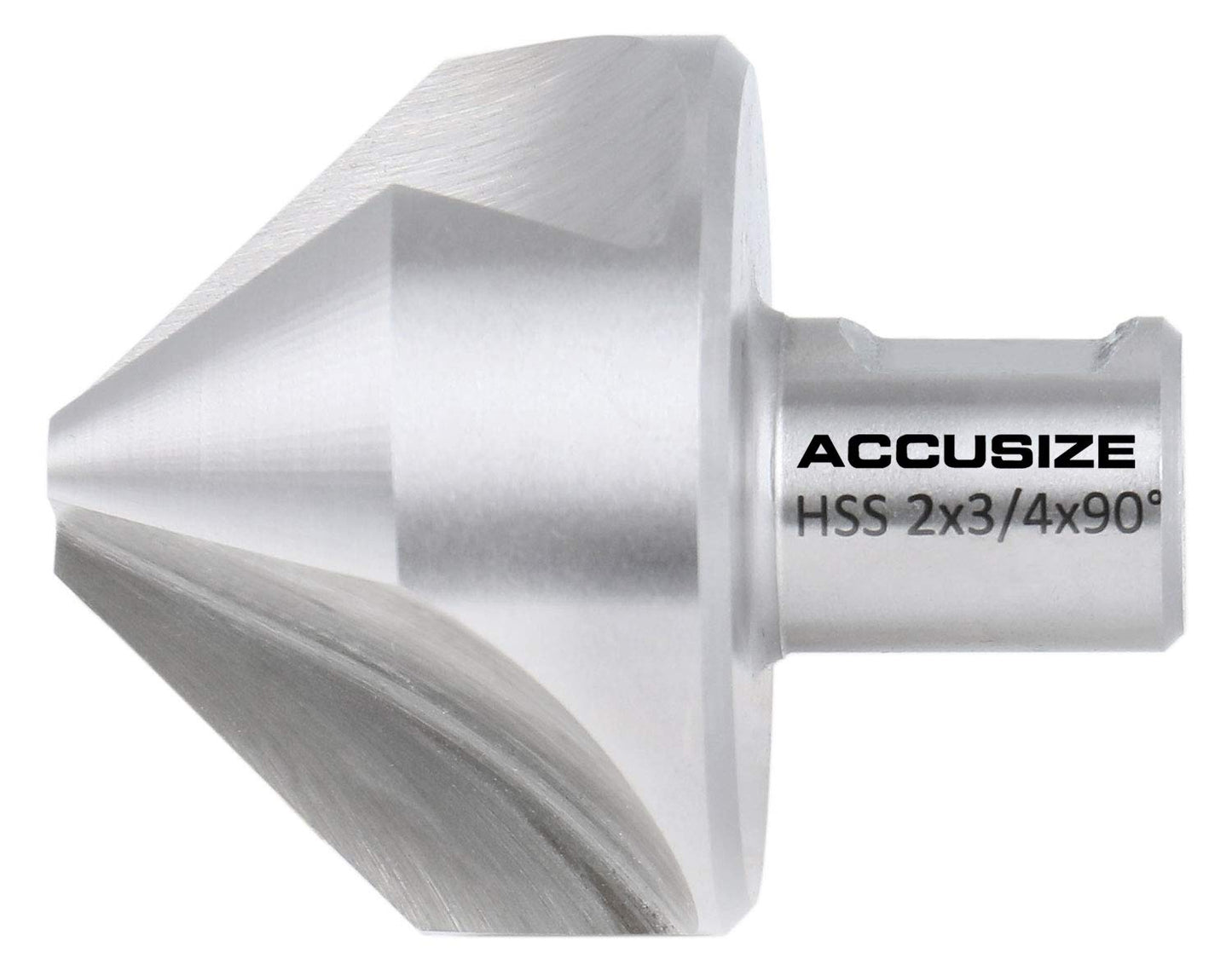 Accusize Industrial Tools 2'' Hss Countersink for Rota-Cutter, 3/4'' Weldon Shank for Magnetic Drilling Machines, 90 Deg, Ce00-0002