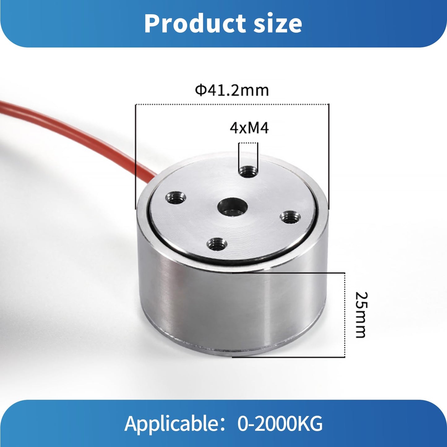 Mini Load Cell Sensor with Indicator Transmitter Amplifier Display,Test Compression Force Weight Pressure Sensor Range 20kg-2000kg (0-20KG with Amplifier)