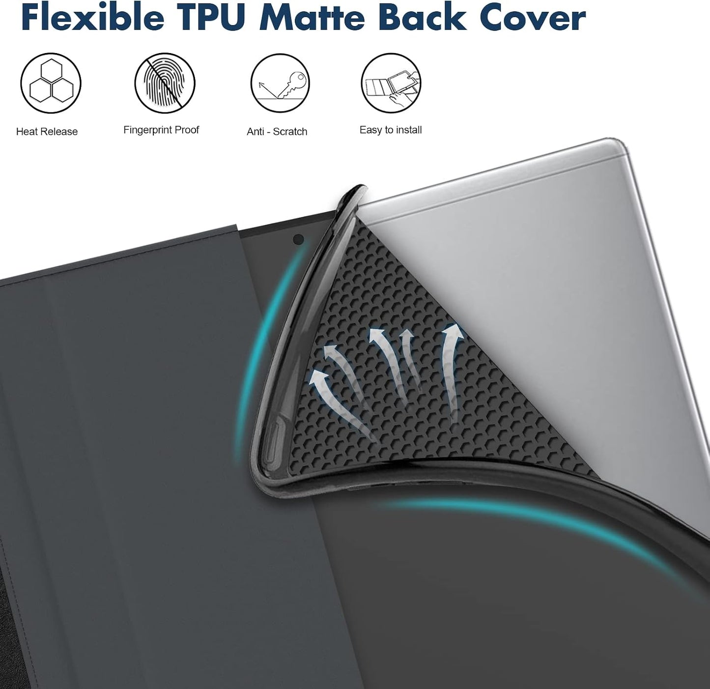 Dteck A16/10th 10.9 Inch 2022 for iPad Generation Case with Pencil Holder,Premium PU Leather Folio Multiple Viewing