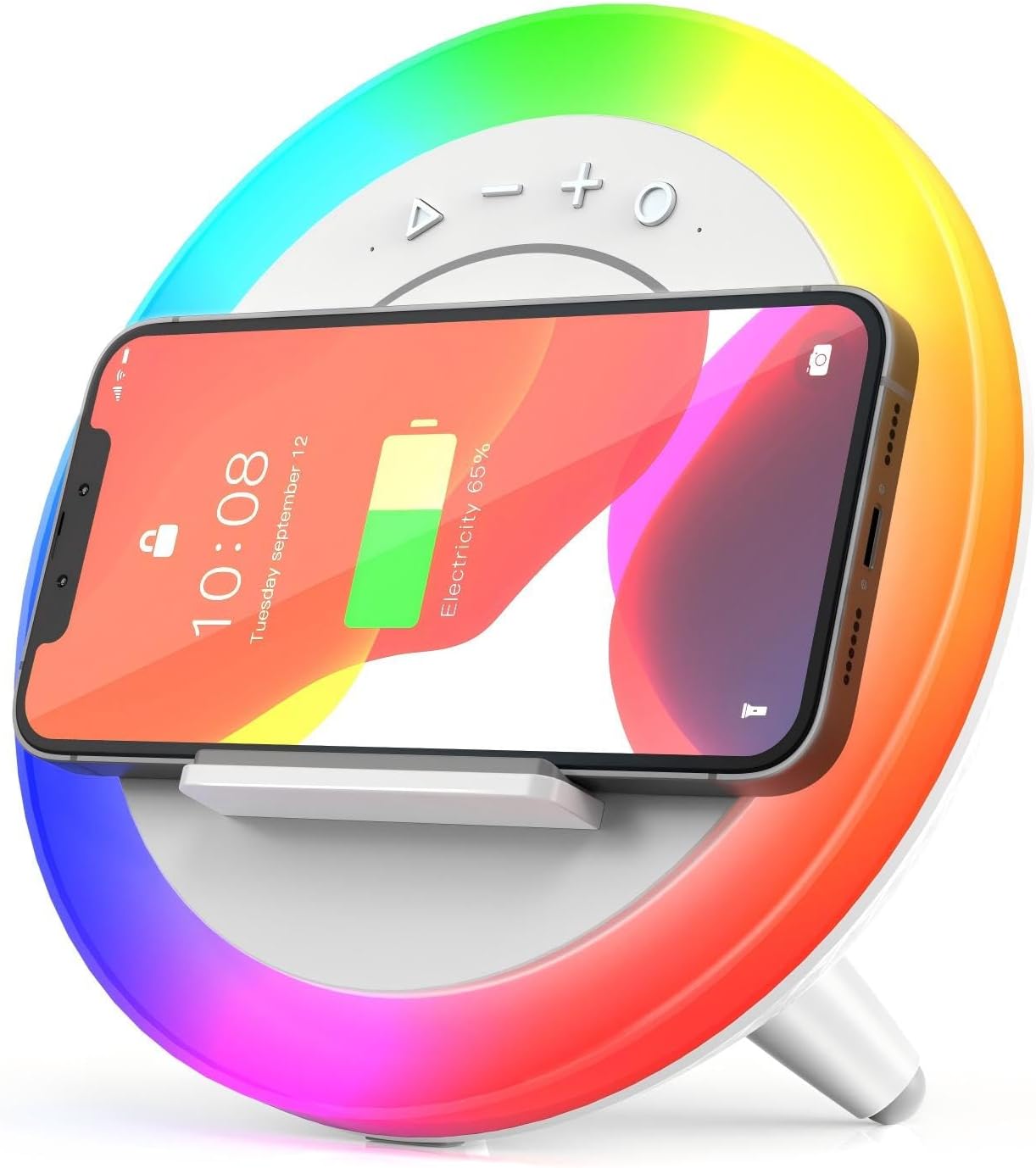 Swarmir Bluetooth Speaker Night Lights, Wireless Charging Kids Speaker, Color Changing Modern Bluetooth Lamp,Teenage
