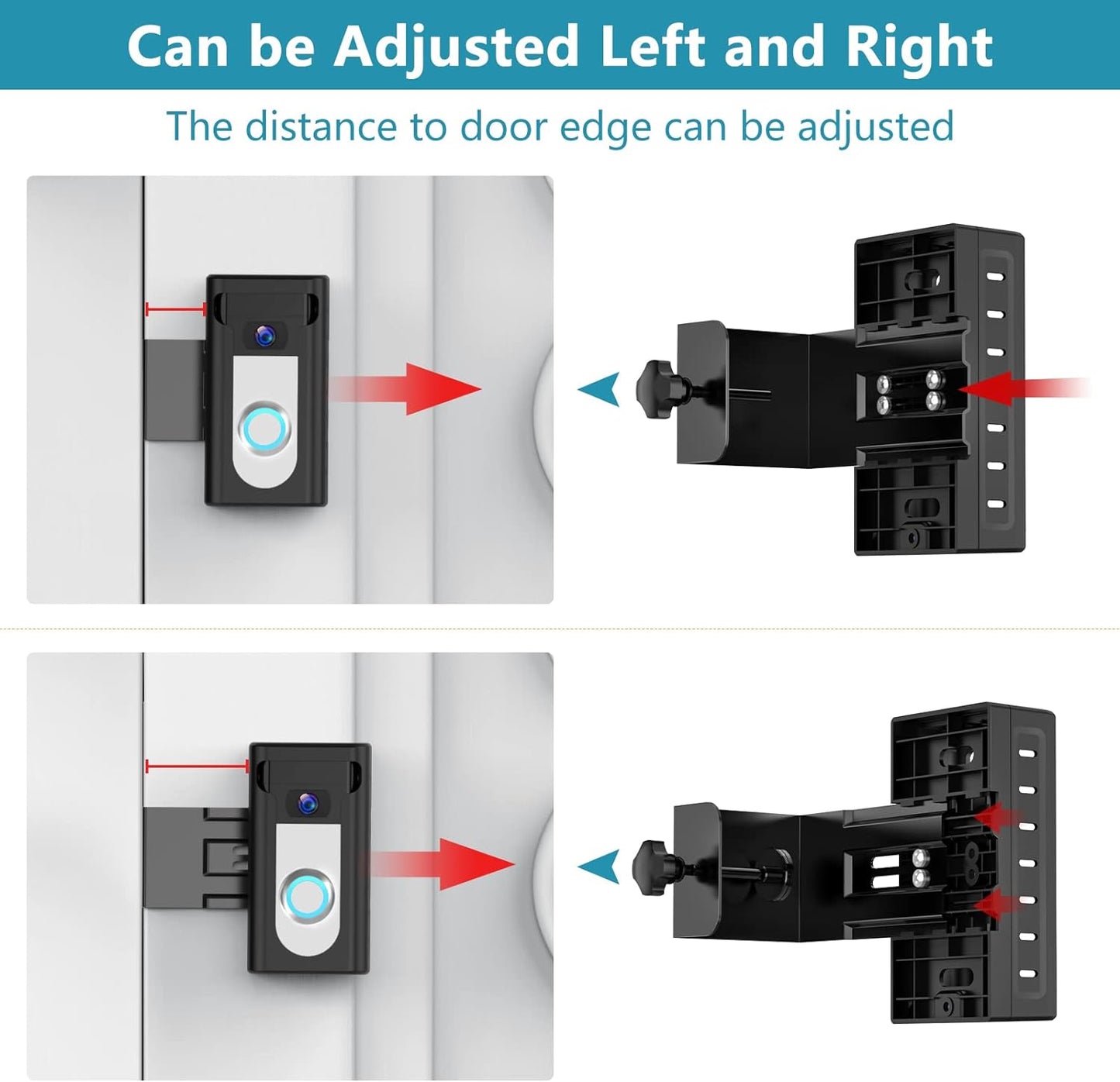 KIMILAR 2024 Upgrade Anti-Theft Video Doorbell Mount, Not Block Doorbell Motion Sensor, Adjustable No-Drill Mounting
