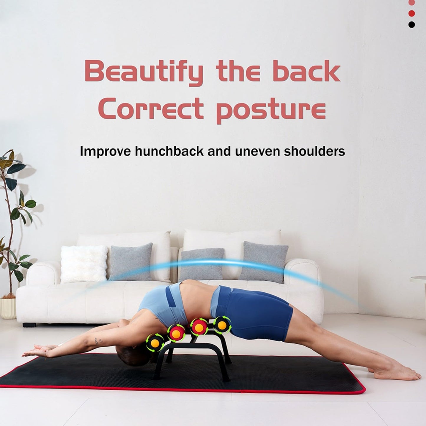Magic BB Foldable Back Extension Machine Home Gym Sit Up Machine for Glute & Ab Workouts Squat Machine for Home Gym Back Exercise for Lower Back Training with Resistance Bands (Blue)