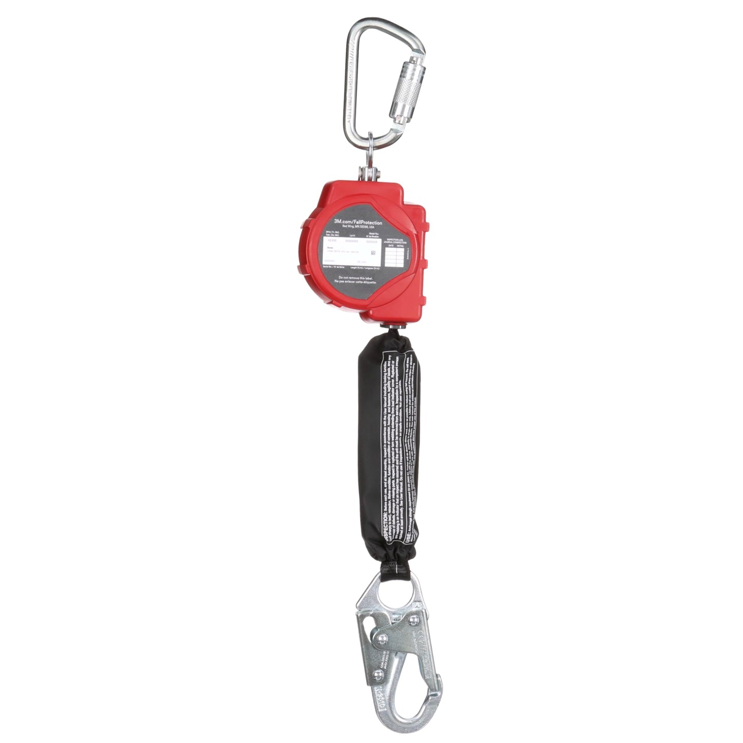 3M Protecta Self-Retracting Lifeline with Carabiner 3100513, Web, Steel Snap Hook, 11ft.
