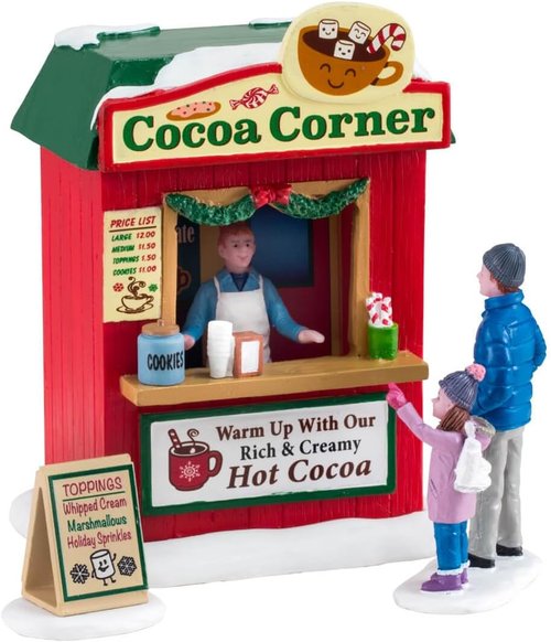 Lemax Cocoa Corner - Charming Set of 3 Decorative Figurines for Holiday Decor