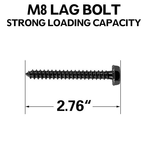 Mounting Dream Lag Bolt Kit - M8 Lag Bolt for Wood Studs & Fischer Anchors for Concrete Walls | Includes Allen Key & Bubble Level