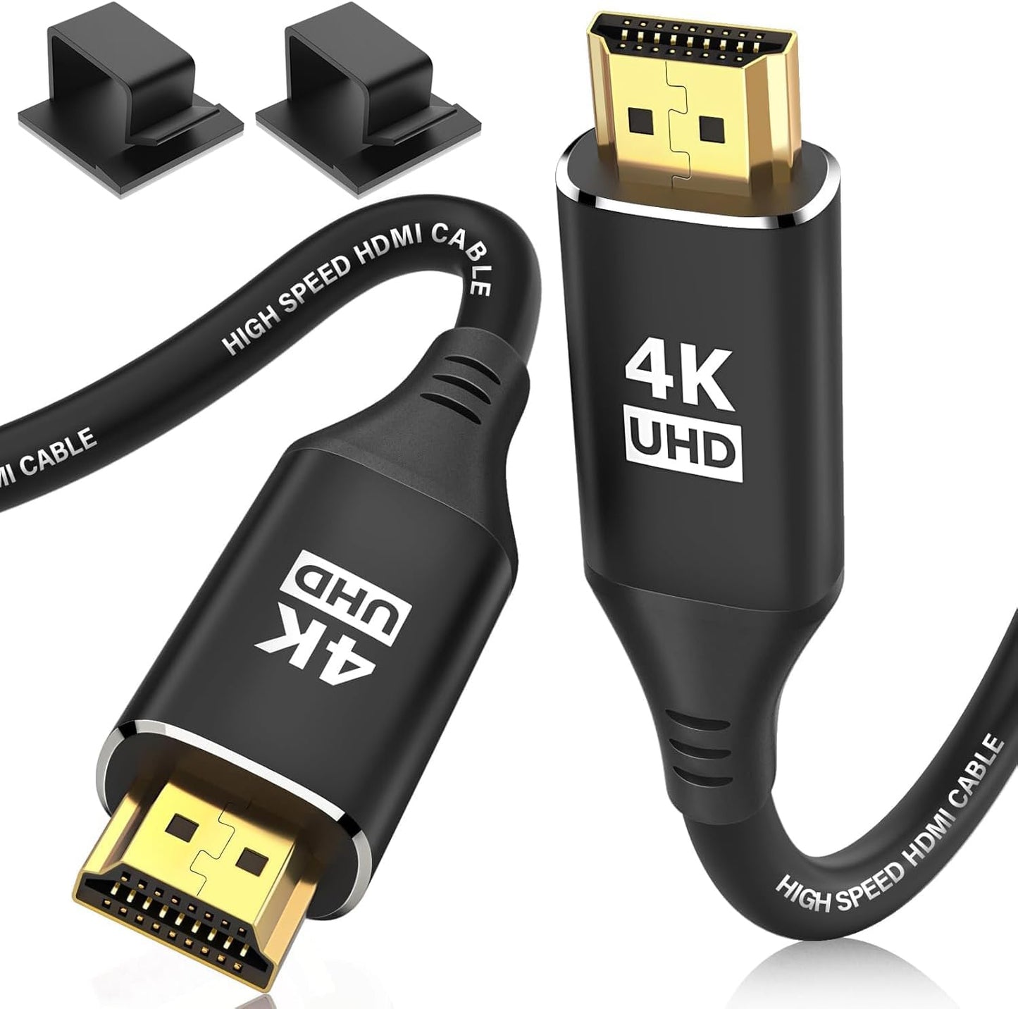 30FT, 4K 60 CL3 2.0 HDMI Cables @ Hz in-Wall Rated HDMI Cord High Speed HD Shielded Cord Compatible with Roku