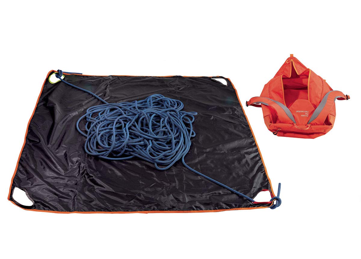 PETZL KLIFF Rope Bag - 36-Liter Rope Bag for Sport Climbing With Removable Tarp - Red/Orange