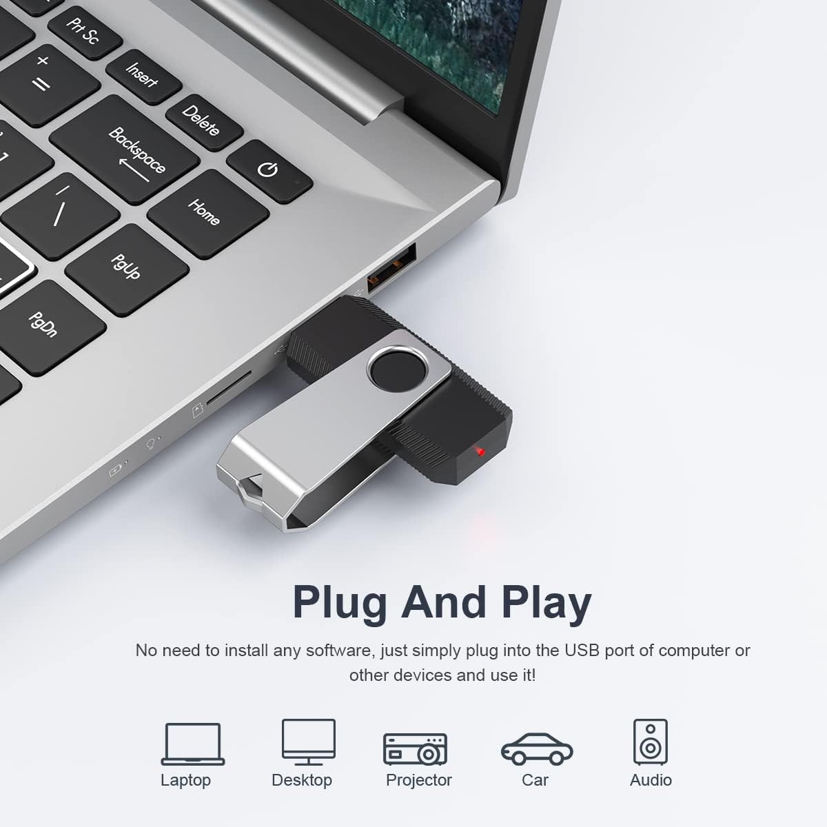 Aiibe 16GB 3.0 16GB USB Flash Drive Thumb Drive USB Memory Stick PenDrive - Black