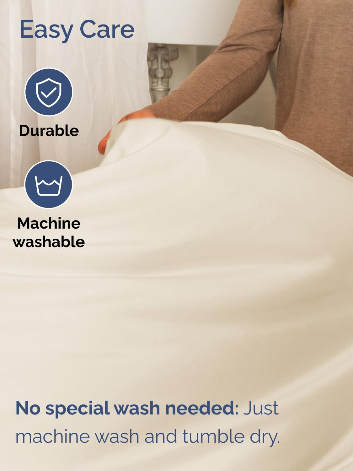 Skiennix Extra Deep King Sheet Set - 6 Piece Breathable Cooling Bedding - Soft, Wrinkle-Free Off White