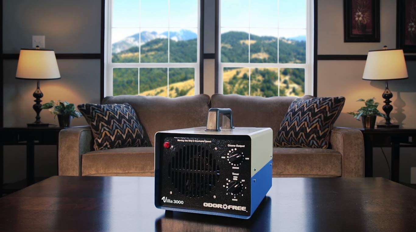 OdorFree Villa 3000 Ozone Generator for Eliminating Odors, permanently removing Tobacco, Pet and Musty Odors at their Source - Easily Treats Up To 3000 Sq Ft