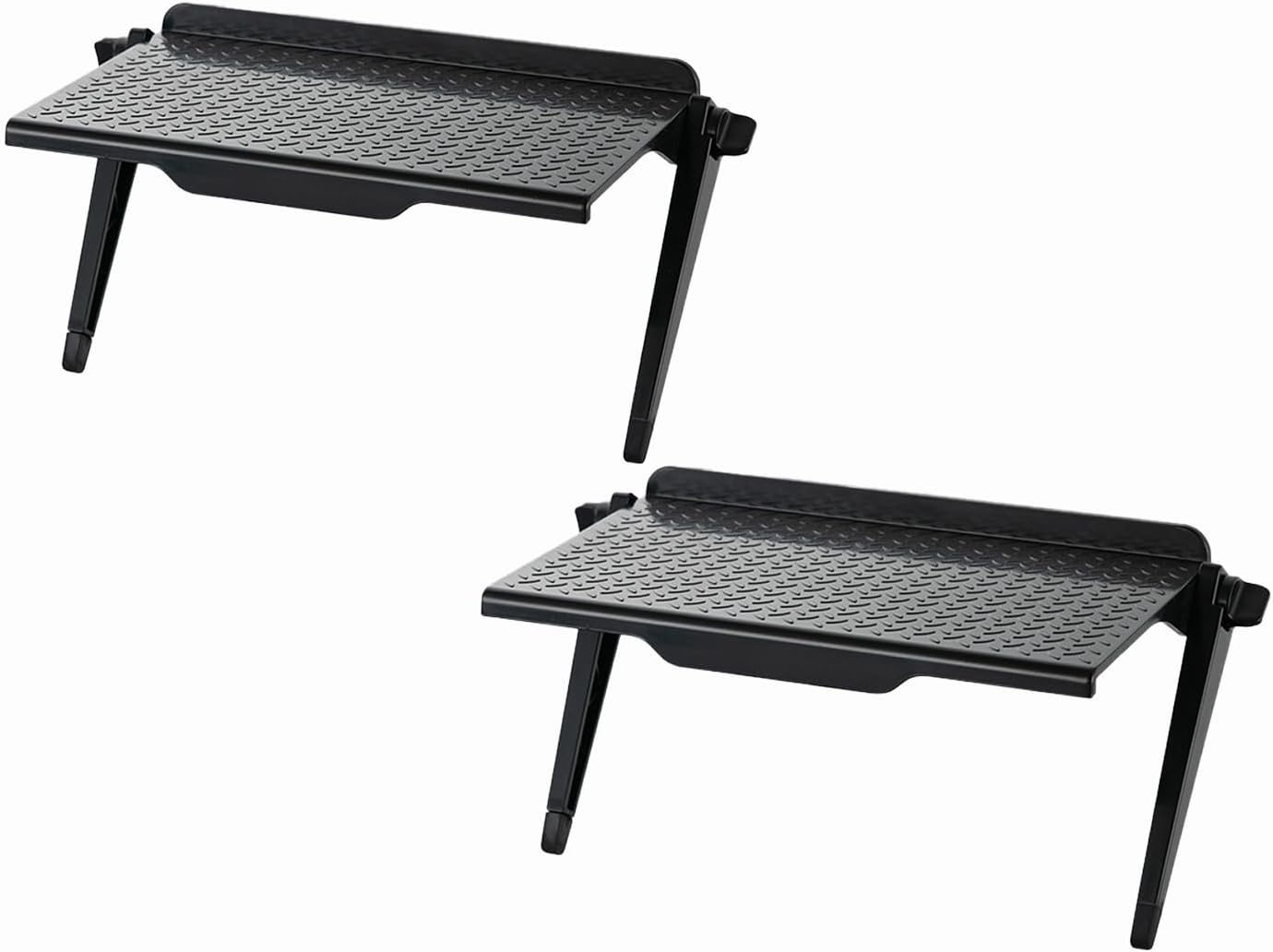 QuZCarious 2pcs Control(11.8 4.5 Inch,Black) tv top Shelf Adjustable Screen Shelf TV Monitor Top Bracket Router Rack