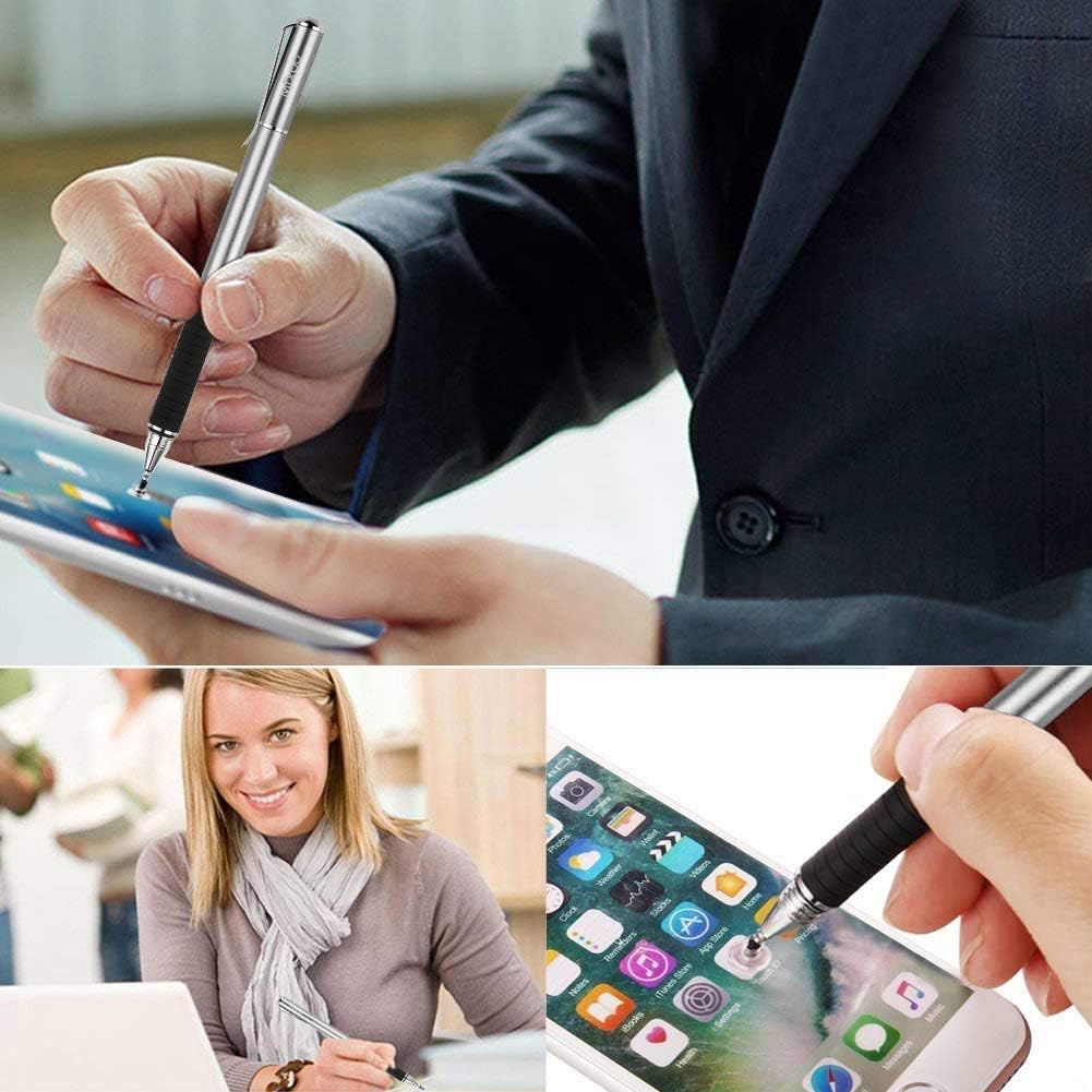 Mixoo 2-in-1 Stylus Pen for Touchscreen, Disc and Fiber Tip Sensitivity and Precision, Stylus for iPad, iPhone Tablet